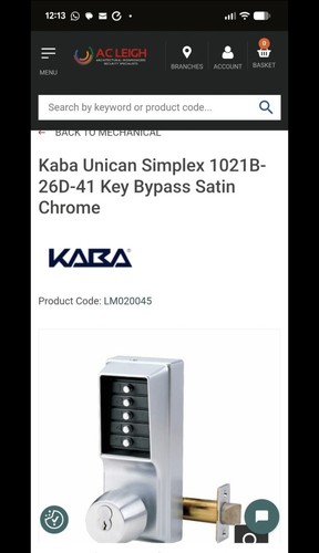 Kaba simplex 1021 - kaba,
