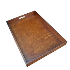 Extra Large Wooden Serving Tray 60 cm x 40 cm x 6 cm, - Brown