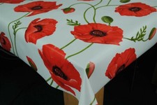 MARRAKESH POPPY  VINYL WIPE CLEAN PVC TABLECLOTH