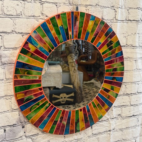 Rainbow line terracotta mosaic - line,