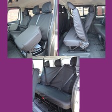 Vauxhall Vivaro Minibus 2014-2019 9seat (W/Storage) Black Tailored Seat Covers