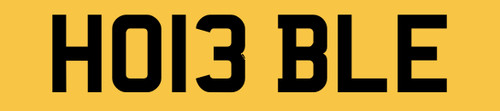 Hobble private number plate - number,