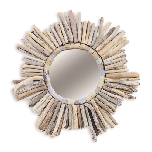 Rustic driftwood star mirror - rustic,