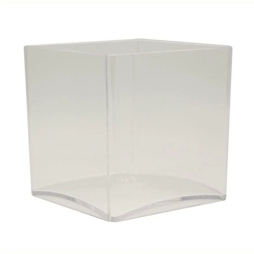 Plastic acrylic cube - acrylic, vase