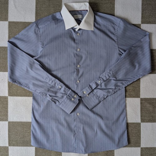 Eton mens blue white collared - mens,