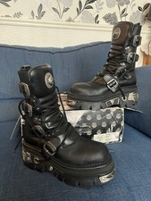 New Rock Reactor Black Leather