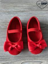 Felix & Flora Red DressToddler Ballerina Shoes Size 5/ 13.5cm