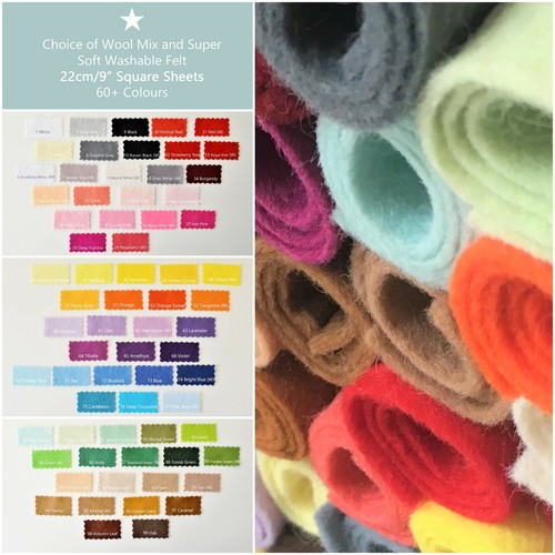 Craft felt wool mix - and, soft