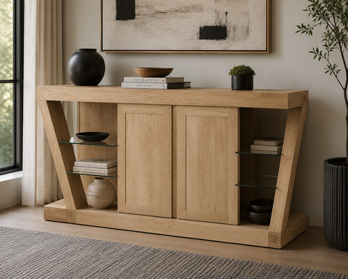 Solid oak large - large, sideboard