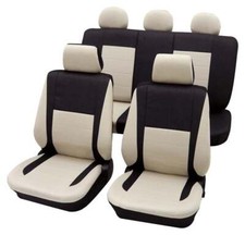 Car Seat Covers Black & Beige