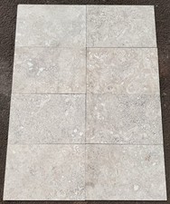 Sample of Ivory Swirl Filled & Honed Travertine Wall & Floor Tiles £14.95 per m2