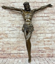 Art Deco Sculpture Jesus Cross Bronze Statue Home/Office/Church Decoration Deco