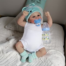 Real Reborn Baby Dolls Vinyl Silicone Cute Lifelike Newborn Boy Doll Gift Bday