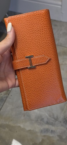 Hermes bearn wallet orange - hermes,