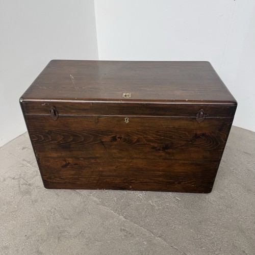 Antique pine blanket box large - antique,