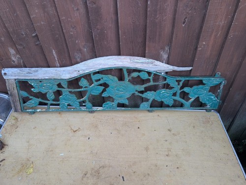 Vintage cast iron garden bench - vintage,