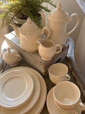 Wedgwood PATRICIAN & EDME Service Set, Coffee Tea Pot Cream & Sugar Cups Saucers