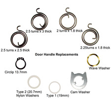Door handle springs - handle, circlips