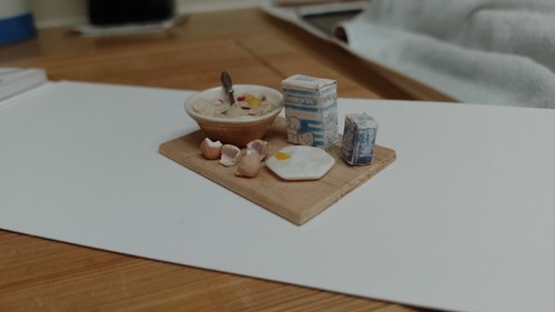 Dolls house cake baking - , tray