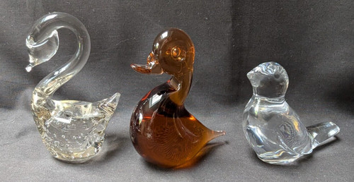 Glass bird figurines - 3,