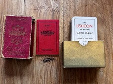 Vintage Waddington's Lexicon Card Game 1930's with Booklet 52 Cards Complete