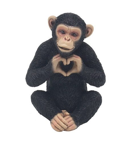 Cheeky monkey love heart - monkey, hands