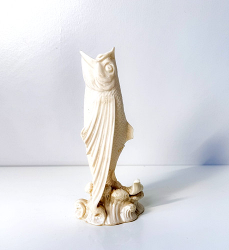 Rare belleek standing fish - belleek,