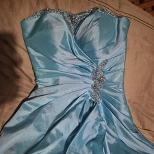 LIGHT BLUE CORSET PROM DRESS BELLE bridesmaid wedding BNWOT UK8 Christmas Disney