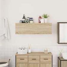 Bathroom Wall Cabinet Hanging Wall Storage Cupboard Engineered Wood vidaXL