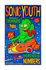 Sonic Youth Concert Poster Houston 1995