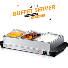 3 Pan Food Warmer Buffet