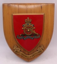 Royal Regiment of Artillery Oak Wall Plaque Shield Crest