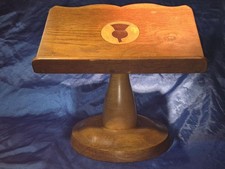 A  Vintage Taple top wooden Lectern with Thistle -Book Bible  stand 29.5 cm high