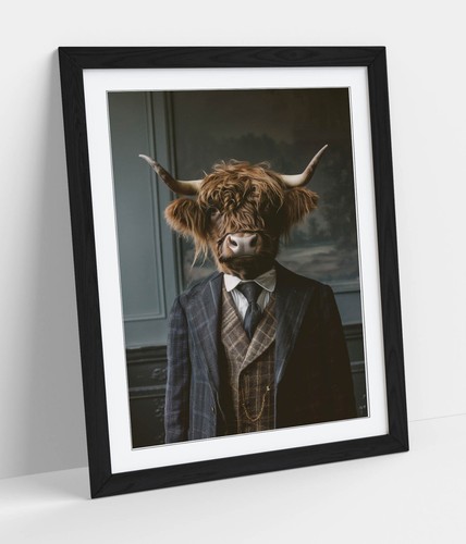 Anthropomorphic highland cow - anthropomorphic,