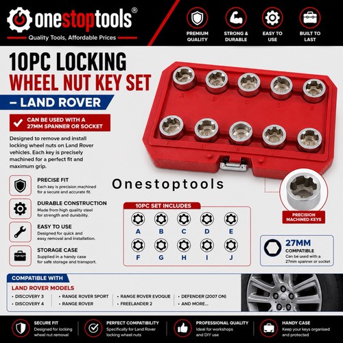 10pc land rover - locking, wheel