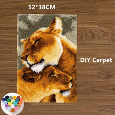 3D Lion Embroidery Carpet DIY