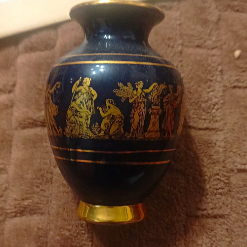 Limoges blue gold greek - gold,