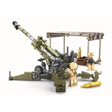 Military WW2 M777 Field Howitzer Cannon – Army Artillery Building Blocks Toy Set