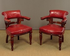 Antique Pair of Large Walnut &