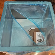 Stainless Steel Bar Kitchen Sink w Strainer 18 Gauge Hand-made Square 16" NOS