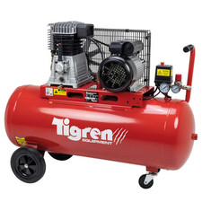 TIGREN Air Compressor Belt-Driven 230V 3hp 2.2kW 100L 150psi 10 Bar 14CFM 04396