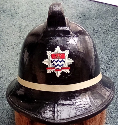 Vintage black fireman helmet - vintage,