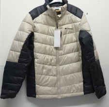 Columbia Labyrinth Hooded Jacket Loop Insulated Cream Black Size UK M REF CL18