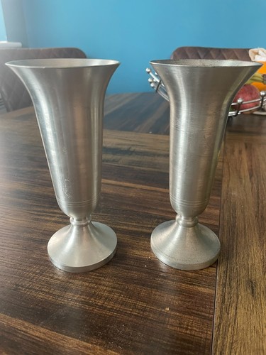 Pair vintage pewter - of,