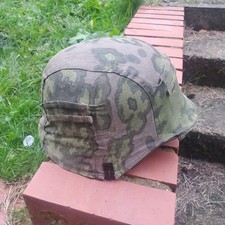Ww2 German Oakleaf Helmet Cover Camo . Elite . M42 Cover . Used Old Repro . Nice