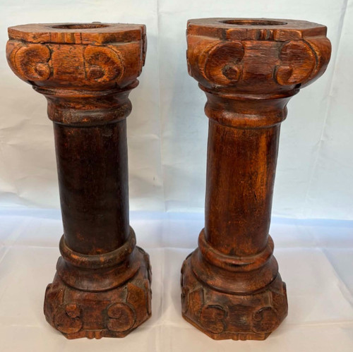 Pair candle holders from - candle,