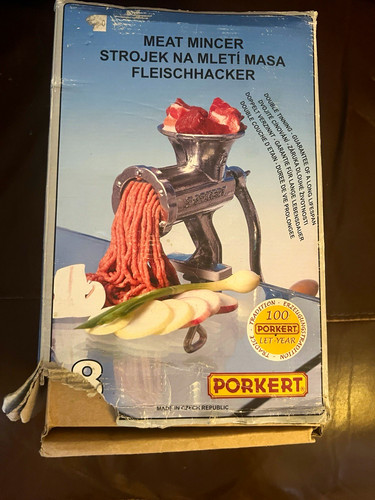 Porkert manual meat mincer - meat,