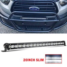 Slim 20" Bumper LED Light Bar Spot Flood Driving For FORD TRANSIT CUSTOM 2013+
