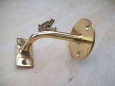 SOLID BRASS STAIR BANNISTER HAND RAIL HANDRAIL BRACKETS