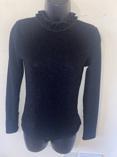 Black sparkly lured top size - sparkly,